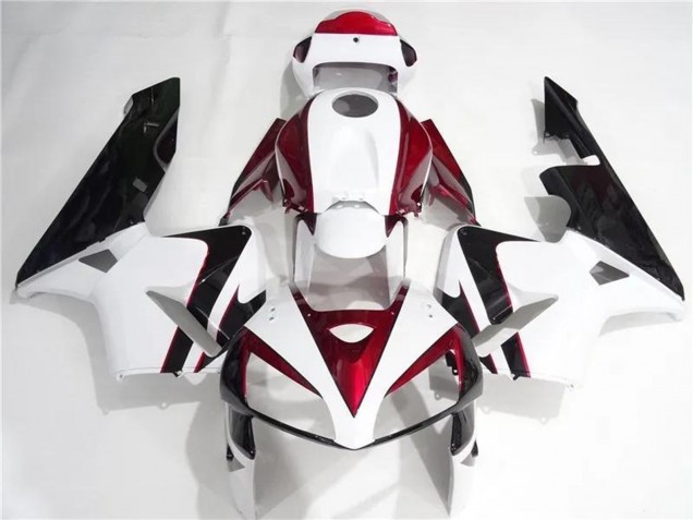 Mejores Kits Carenados Moto Honda CBR600RR 2005-2006 - Blanco Rojo Negro