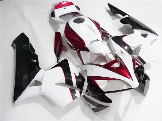 Mejores Kits Carenados Moto Honda CBR600RR 2005-2006 - Blanco Rojo Negro