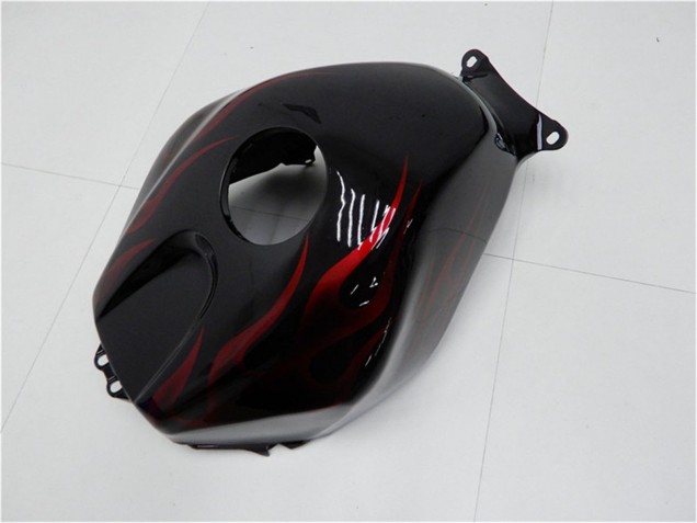 Mejores Kits Carenado Moto Honda CBR600RR 2005-2006 - Negro Brillante Rojo Llama