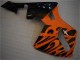 Mejores Carenado Moto Honda CBR600RR 2005-2006 - Naranja Negro Llama