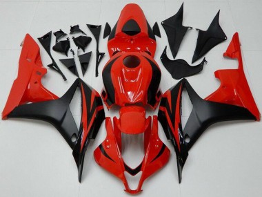 Mejores Carenado Moto Honda CBR600RR 2007-2008 - Rojo Negro Mate