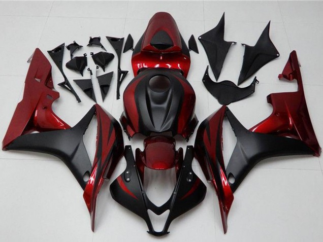 Mejores Kits Carenado Moto Honda CBR600RR 2007-2008 - Rojo Negro Mate