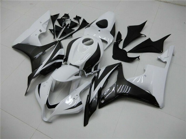 Mejores Carenado Moto Honda CBR600RR 2007-2008 - Blanco Negro Brillante