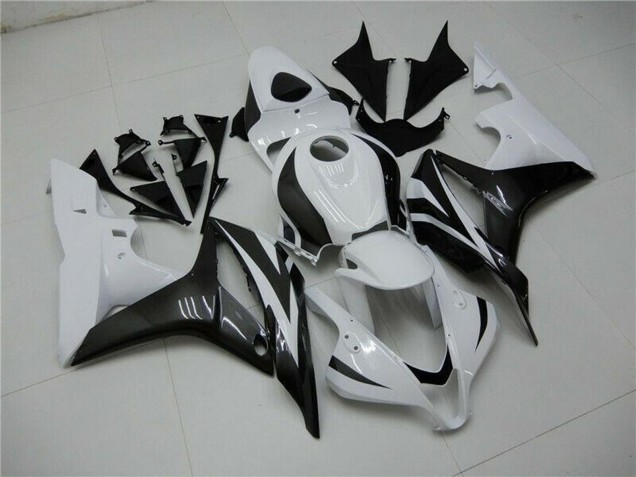 Mejores Carenado Moto Honda CBR600RR 2007-2008 - Blanco Negro Brillante