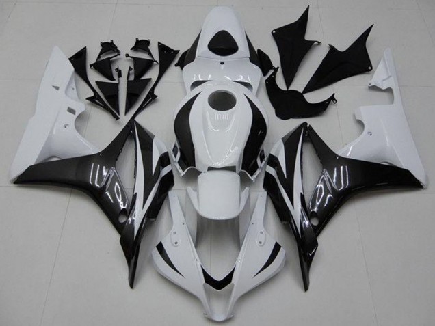 Mejores Carenado Moto Honda CBR600RR 2007-2008 - Blanco Negro Brillante