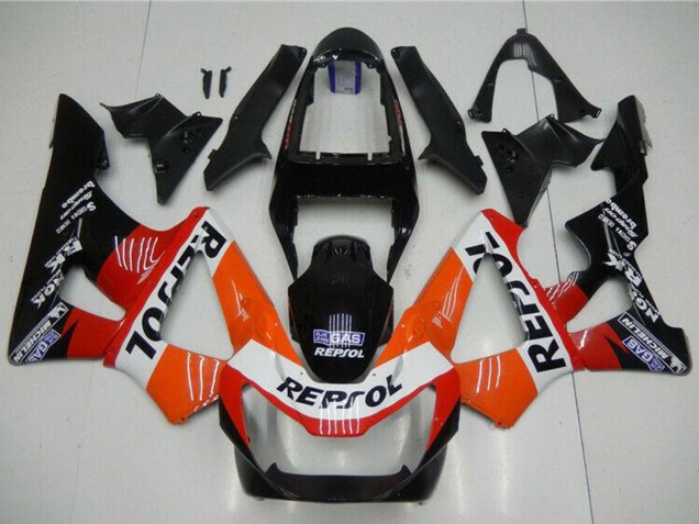 Mejores Carenados Moto Honda CBR900RR 929RR 2000-2001 - Naranja Blanco Rojo Negro Brillante Repsol