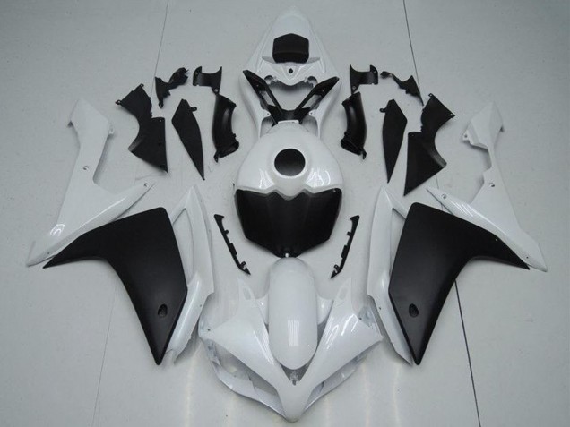 Mejores Carenado Moto Yamaha YZF R1 2007-2008 - Blanco Negro Mate