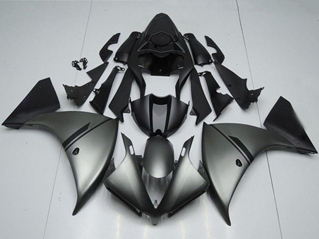 Mejores Carenados Moto Yamaha YZF R1 2012-2014 - Gris Mate Negro Mate