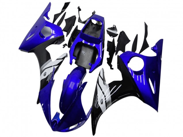 Mejores Carenados Moto Yamaha YZF R6 2003-2004 - Azul Blanco Negro Brillante