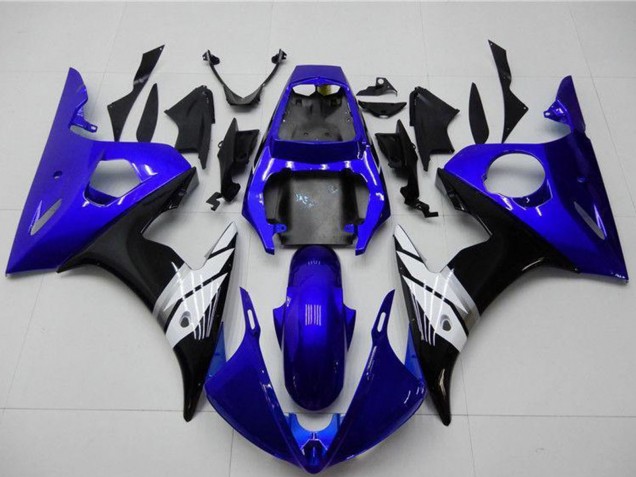 Mejores Carenados Moto Yamaha YZF R6 2003-2004 - Azul Blanco Negro Brillante