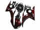 Mejores Carenado Moto Yamaha YZF R6 2003-2004 - Negro Brillante Rojo Llama