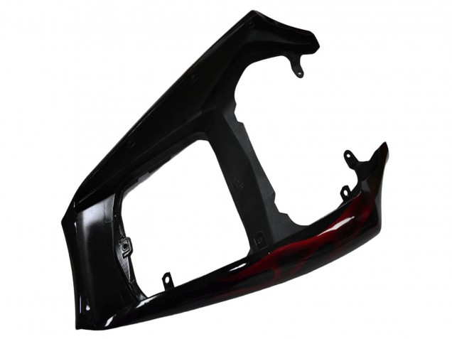 Mejores Carenado Moto Yamaha YZF R6 2003-2004 - Negro Brillante Rojo Llama