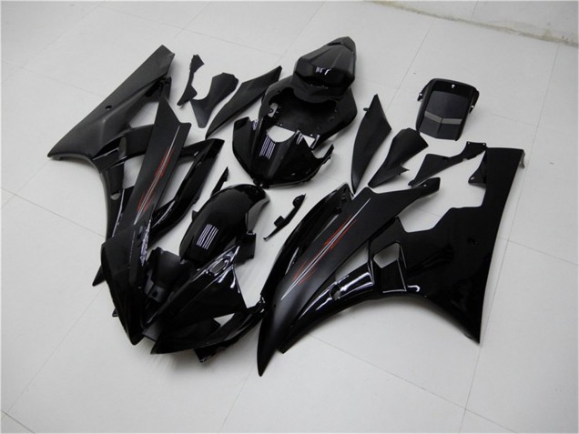 Mejores Kits Carenado Moto Yamaha YZF R6 2006-2007 - Negro Brillante Negro Mate