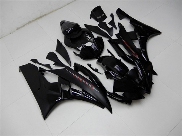 Mejores Kits Carenado Moto Yamaha YZF R6 2006-2007 - Negro Brillante Negro Mate