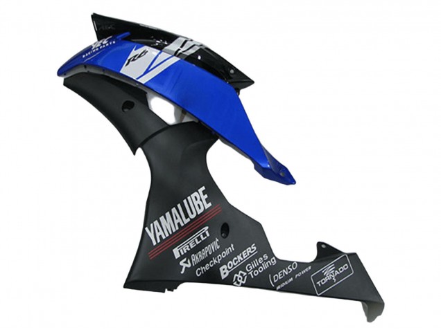 Mejores Carenados Moto Yamaha YZF R6 2008-2016 - Blanco Azul Negro Mate Yamalube