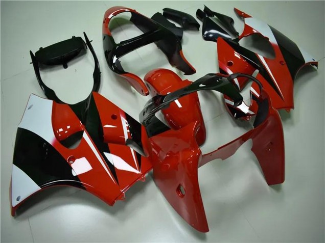 Mejores Carenados Moto Kawasaki ZX6R 2000-2002 - Blanco Rojo Negro Brillante