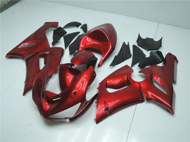 Mejores Carenados Moto Kawasaki ZX6R 2005-2006 - Rojo Caramelo