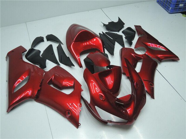 Mejores Carenados Moto Kawasaki ZX6R 2005-2006 - Rojo Caramelo
