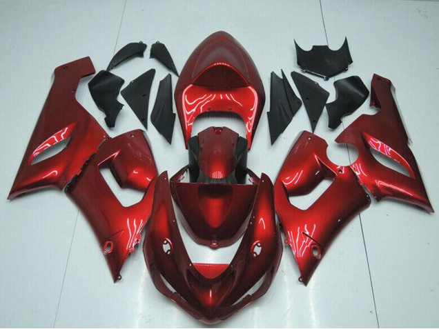 Mejores Carenados Moto Kawasaki ZX6R 2005-2006 - Rojo Caramelo