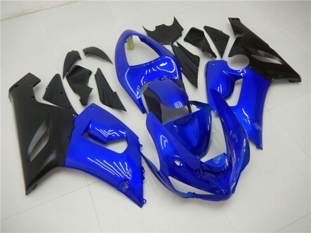 Mejores Carenados Moto Kawasaki ZX6R 2005-2006 - Azul Negro Mate