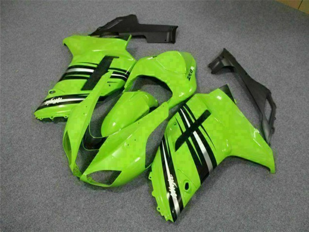 Mejores Kits Carenado Moto Kawasaki ZX6R 2007-2008 - Verde Negro