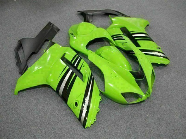 Mejores Kits Carenado Moto Kawasaki ZX6R 2007-2008 - Verde Negro