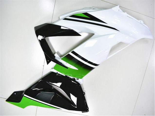 Mejores Carenados Moto Kawasaki ZX6R 2013-2018 - Verde Blanco Negro Brillante