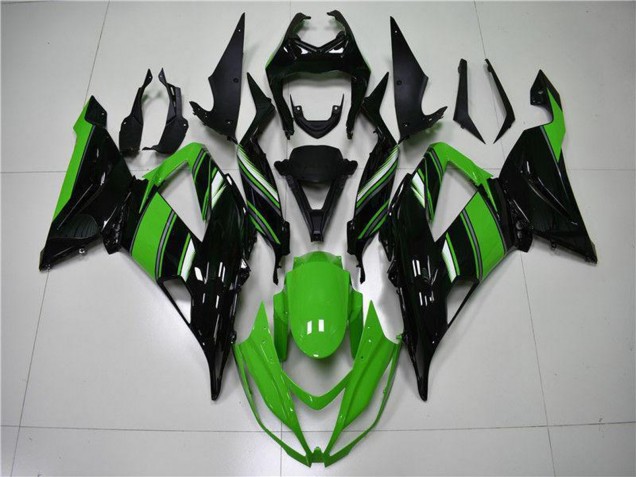 Mejores Carenado Moto Kawasaki ZX6R 2013-2018 - Verde Negro Brillante