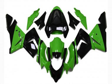 Mejores Carenados Moto Kawasaki ZX10R 2004-2005 - Negro Brillante Verde