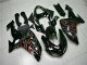 Mejores Kits Carenado Moto Kawasaki ZX10R 2006-2007 - Negro Brillante Rojo Llama