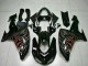 Mejores Kits Carenado Moto Kawasaki ZX10R 2006-2007 - Negro Brillante Rojo Llama