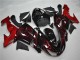 Mejores Carenado Moto Kawasaki ZX10R 2006-2007 - Negro Brillante Rojo Llama