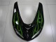 Mejores Carenados Moto Kawasaki ZX10R 2006-2007 - Negro Brillante Verde Llama