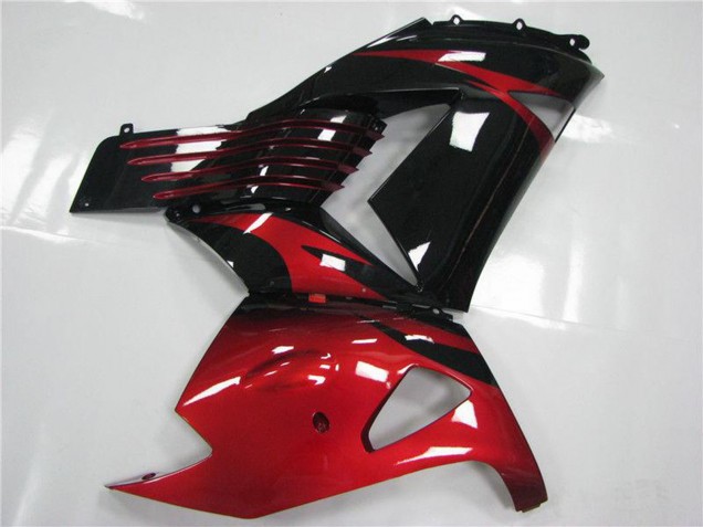 Mejores Carenados Moto Kawasaki ZX14R ZZR1400 2006-2011 - Rojo Negro