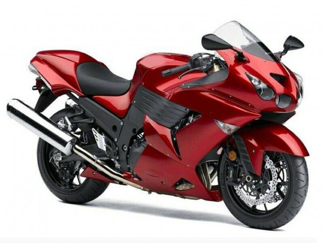 Mejores Carenados Moto Kawasaki ZX14R ZZR1400 2006-2011 - Rojo