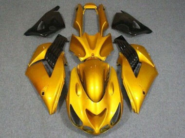 Mejores Carenados Moto Kawasaki ZX14R ZZR1400 2006-2011 - Oro Negro Brillante