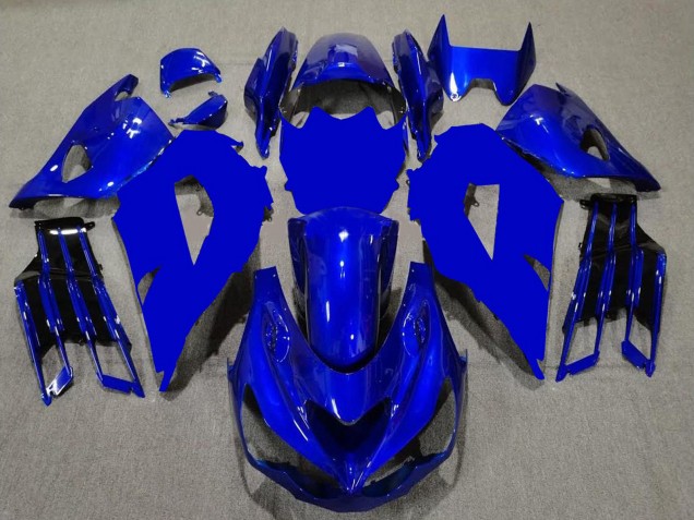 Mejores Carenados Moto Kawasaki ZX14R ZZR1400 2012-2024 - Azul Negro