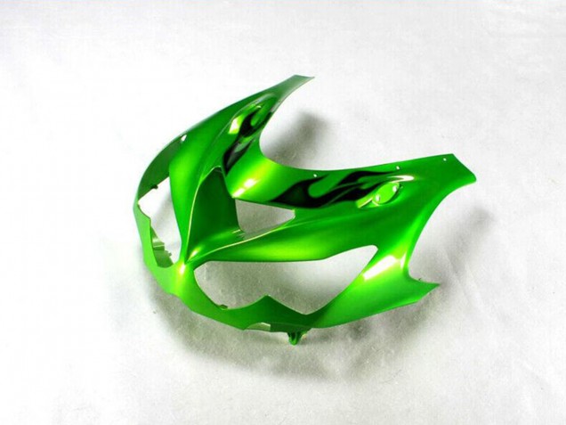 Mejores Carenado Moto Kawasaki ZX14R ZZR1400 2012-2024 - Verde Negro Brillante