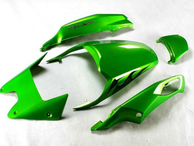 Mejores Carenado Moto Kawasaki ZX14R ZZR1400 2012-2024 - Verde Negro Brillante
