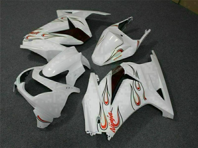 Mejores Carenados Moto Kawasaki EX250 2008-2012 - Blanco Rojo