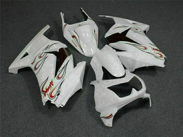 Mejores Carenados Moto Kawasaki EX250 2008-2012 - Blanco Rojo