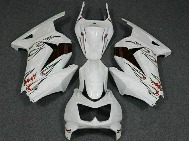 Mejores Carenados Moto Kawasaki EX250 2008-2012 - Blanco Rojo