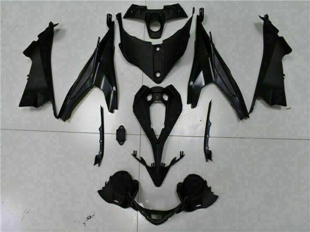 Mejores Carenados Moto Kawasaki EX650 2009-2011 - Negro Mate Rojo Raya
