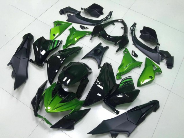 Mejores Carenado Moto Kawasaki Z800 2013-2018 - Verde Negro Brillante