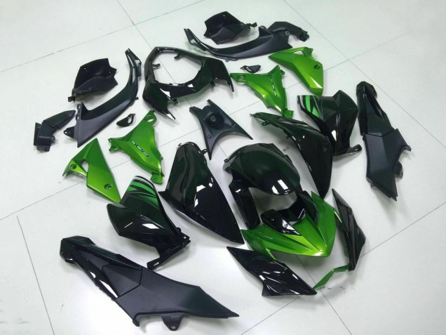 Mejores Carenado Moto Kawasaki Z800 2013-2018 - Verde Negro Brillante