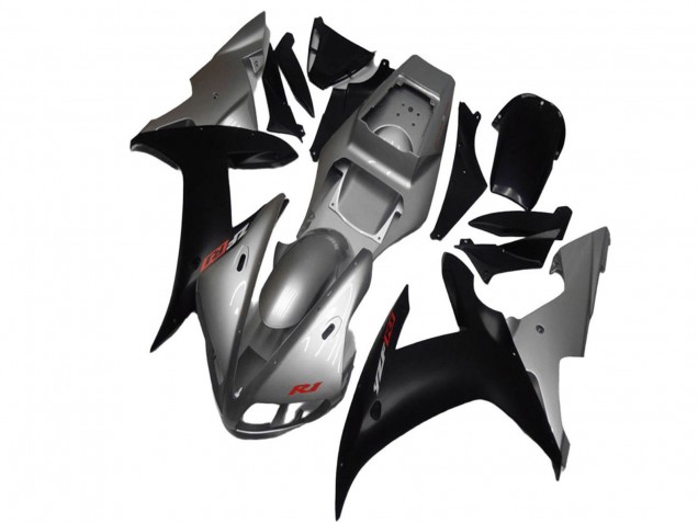 Mejores Carenados Moto Yamaha YZF R1 2002-2003 - Plata Negro Mate