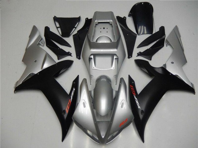Mejores Carenados Moto Yamaha YZF R1 2002-2003 - Plata Negro Mate