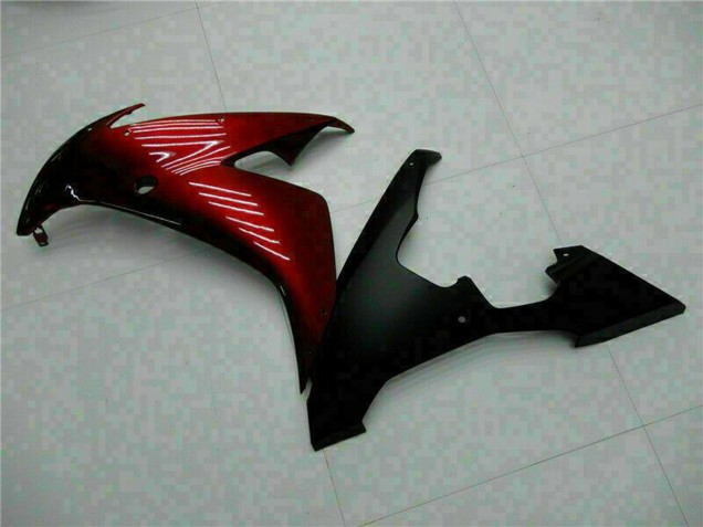 Mejores Carenados Moto Yamaha YZF R1 2004-2006 - Rojo Granate Negro Mate