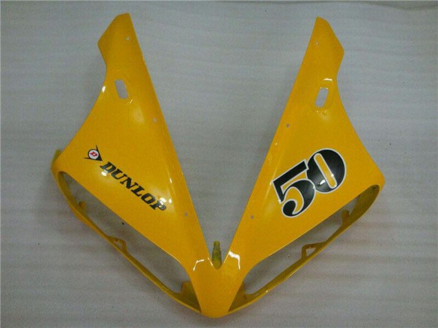 Mejores Carenados Moto Yamaha YZF R1 2004-2006 - Amarillo Negro Brillante Dunlop 50