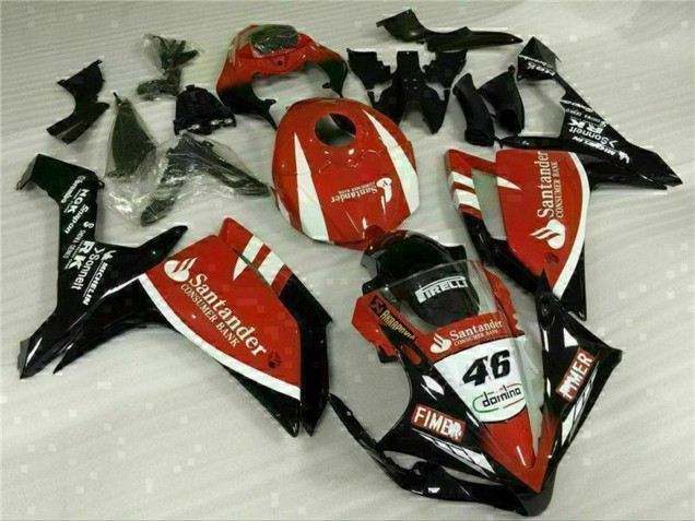 Mejores Carenados Moto Yamaha YZF R1 2007-2008 - Rojo Blanco Negro Fimer Santander 46